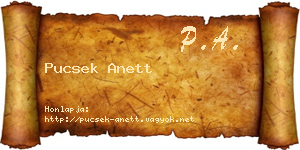 Pucsek Anett névjegykártya
